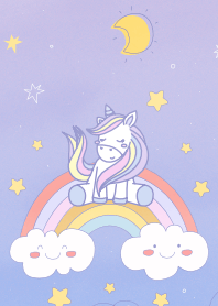 Baby Unicorn : Purple Rainbow