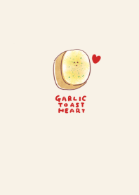 simple garlic toast heart beige