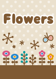 Scandinavian flowers(brown)