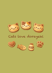Cats love dorayaki_brown8