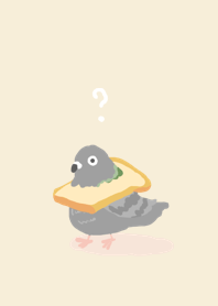 Pigeon and bread