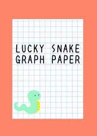 LUCKY SNAKE GRAPH PAPER-APRICOT COLOR