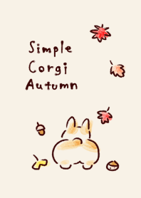 簡單的 柯基犬 秋天 淺褐色的