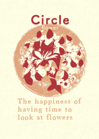 Circle flower Rose madder