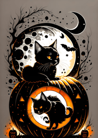 halloween cat C573ba