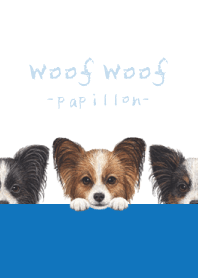 Woof Woof - Papillon - WHITE/BLUE
