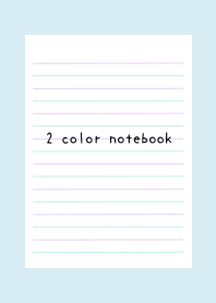2 COLOR NOTEBOOKj-PURPLE&GREEN-LB-YELLOW