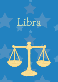 Cute Libra on blue