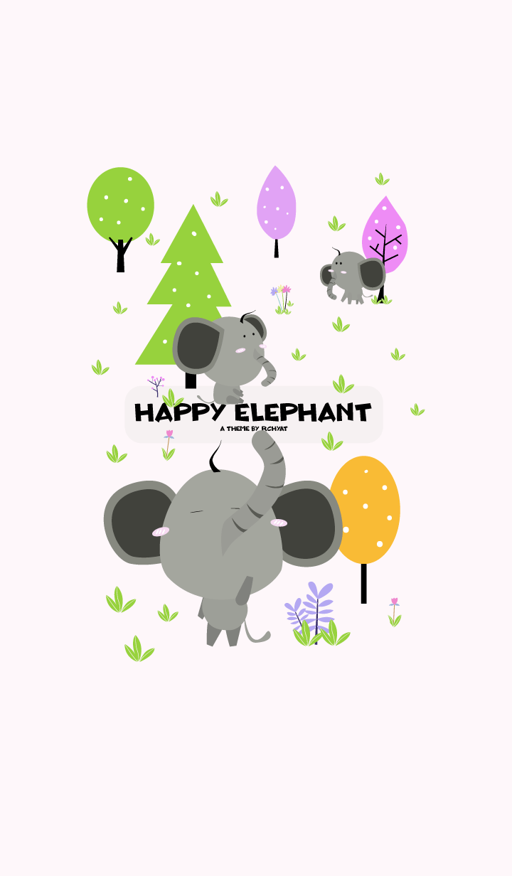Cute Happy Elephant