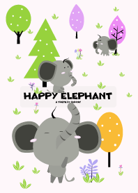 Cute Happy Elephant