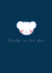Cloud Bear - Gray Indigo on Dark Indigo