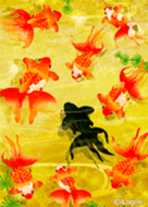Goldfish With Luck And Good Luck Line Theme Line Store