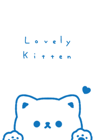 แมวน่ารัก. blue white