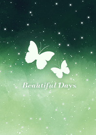 ผีเสื้อ / ท้องฟ้ายามค่ำคืน / สีเขียว3