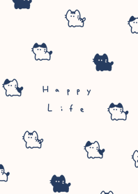 貓．light beige navy