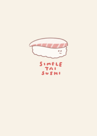 simple Sea bream sushi beige