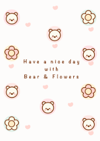 Little bear & flowers 50