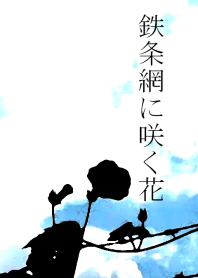 鉄条網に咲く花～朝顔～
