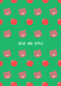 BEAR AND APPLE Theme-GREEN-WHITE