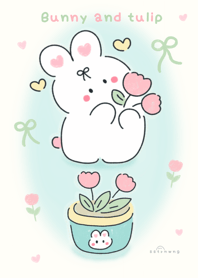 Bunny and tulip ^_______^