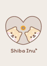 Shiba Inu Sunflower - Brown