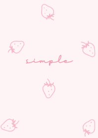 Simple and cute strawberry. pink