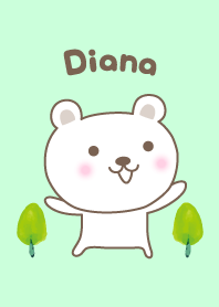 O tema bonito do urso para Diana