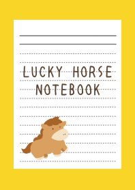 LUCKY HORSE NOTEBOOK-YELLOW-RED