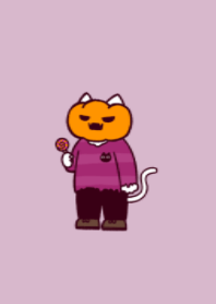 Jack-o'-lantern cat.(dusty colors09)