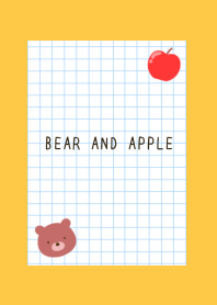 BEAR AND APPLE GRAPH PAPERj-ORANGE