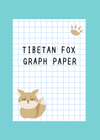 TIBETAN FOX GRAPH PAPER/MINT GREEN