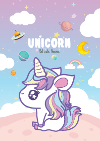 Unicorn Kawaii Galaxy Blue Hawaii