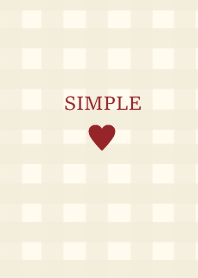 SIMPLE HEART /check vintagered