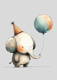 Elephant's Colorful Balloon Journey