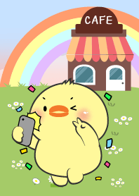 Cute Chick In Cafe Theme