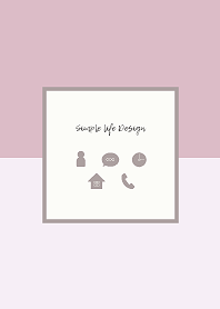 Simple life Design / purple-beige