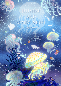 Jellyfish and starry night