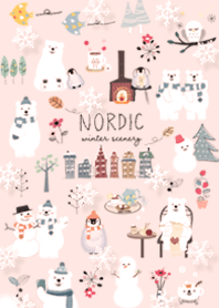 pink Nordic stylish illustration 09_2