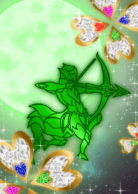 射手座 四つ葉のクローバー -緑-