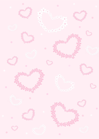 simple pink heart flower