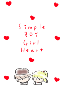 simple boy girl heart.