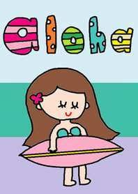(Happy aloha girl )
