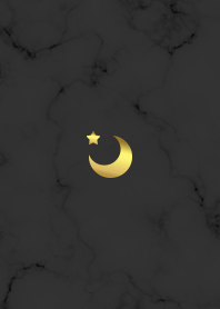 Luxury Black Marble Moon