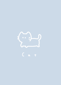 ねこ. 水色
