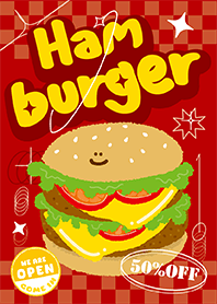 A happy hamburger