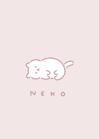ねてるねこ。ピンクと白
