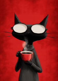 แมวสไตล์ป๊อปอาร์ตแบบเรียบ