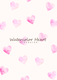 Watercolor Heart -PINKBEIGE- 15