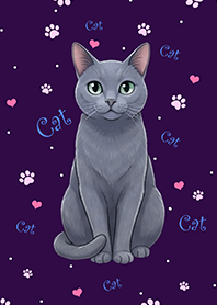 Lucky Thai Cat: Korat Cat (Purple)