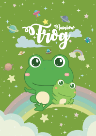 Frog Rainbow Galaxy Green
